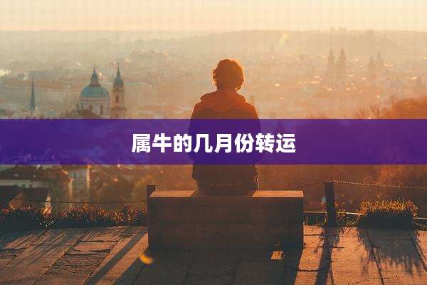 属牛的几月份转运