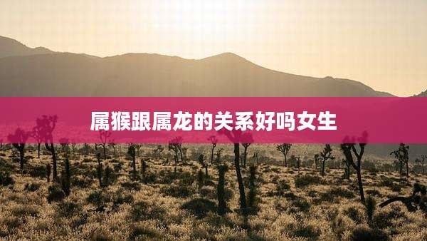 属猴跟属龙的关系好吗女生