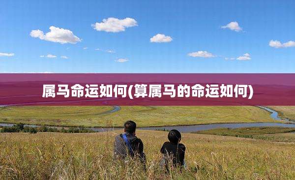 属马命运如何(算属马的命运如何)
