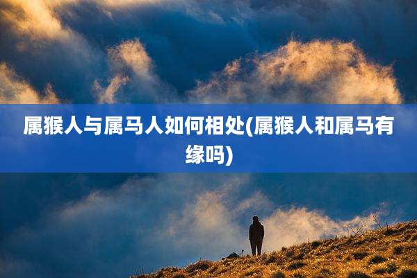 属猴人与属马人如何相处(属猴人和属马有缘吗)