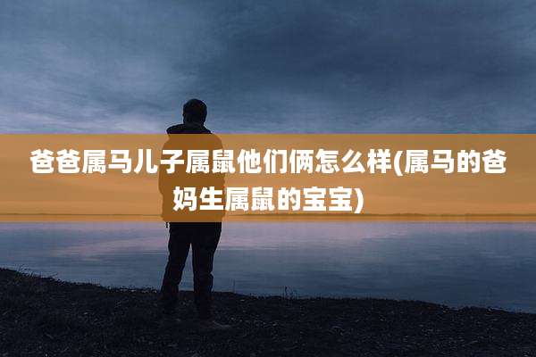 爸爸属马儿子属鼠他们俩怎么样(属马的爸妈生属鼠的宝宝)