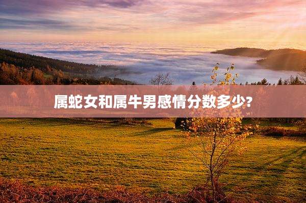属蛇女和属牛男感情分数多少?