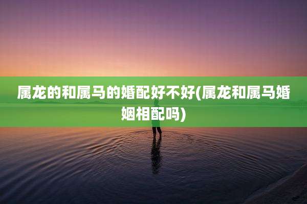 属龙的和属马的婚配好不好(属龙和属马婚姻相配吗)