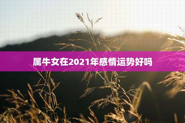 属牛女在2021年感情运势好吗