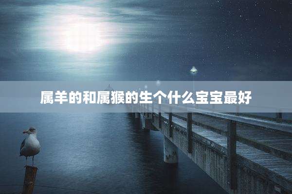 属羊的和属猴的生个什么宝宝最好