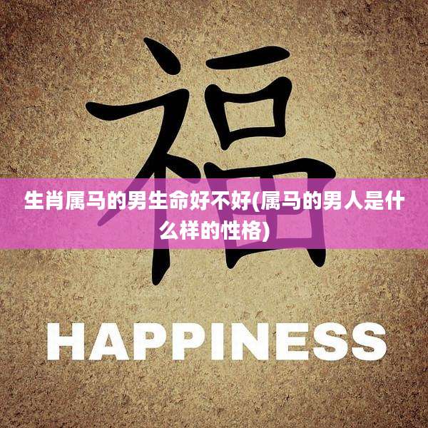 生肖属马的男生命好不好(属马的男人是什么样的性格)