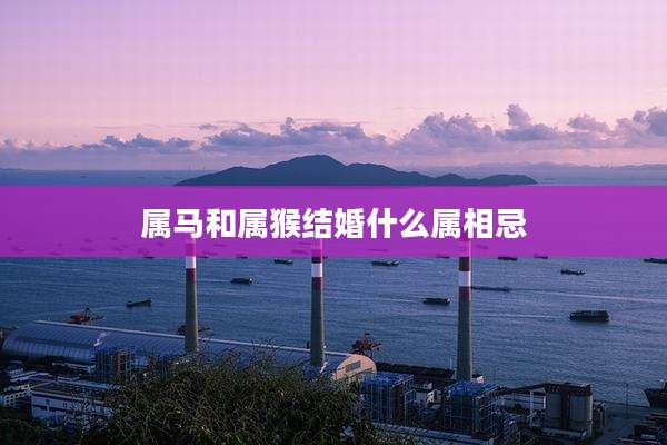 属马和属猴结婚什么属相忌