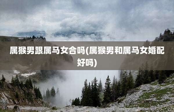 属猴男跟属马女合吗(属猴男和属马女婚配好吗)