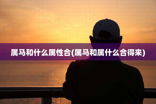 属马和什么属性合(属马和属什么合得来)