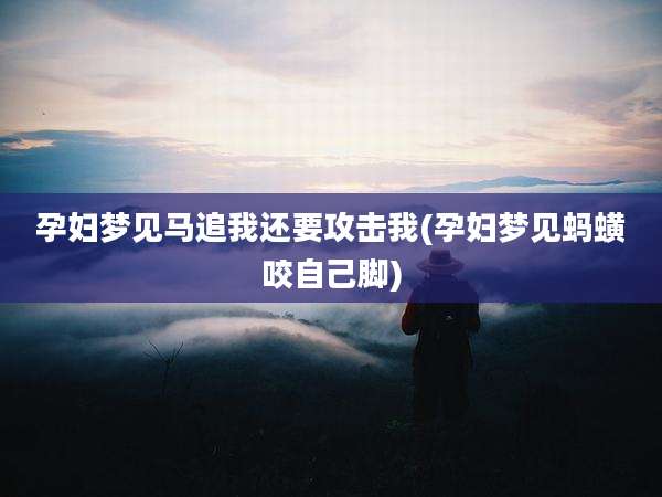 孕妇梦见马追我还要攻击我(孕妇梦见蚂蟥咬自己脚)
