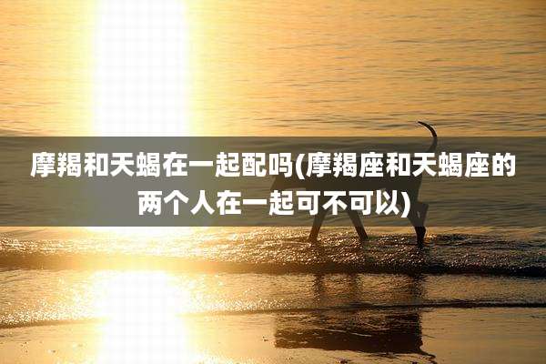 摩羯和天蝎在一起配吗(摩羯座和天蝎座的两个人在一起可不可以)