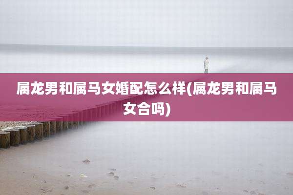 属龙男和属马女婚配怎么样(属龙男和属马女合吗)