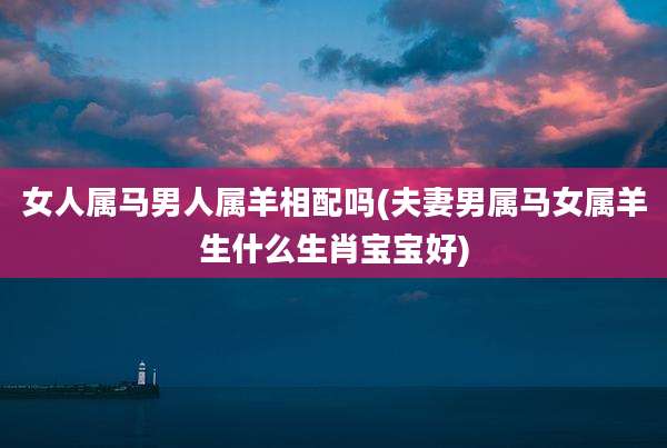 女人属马男人属羊相配吗(夫妻男属马女属羊生什么生肖宝宝好)