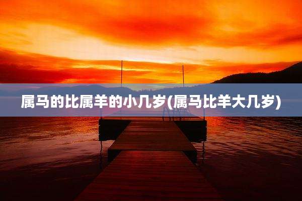 属马的比属羊的小几岁(属马比羊大几岁)