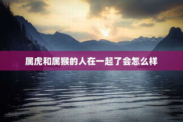 属虎和属猴的人在一起了会怎么样