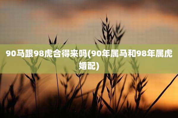 90马跟98虎合得来吗(90年属马和98年属虎婚配)