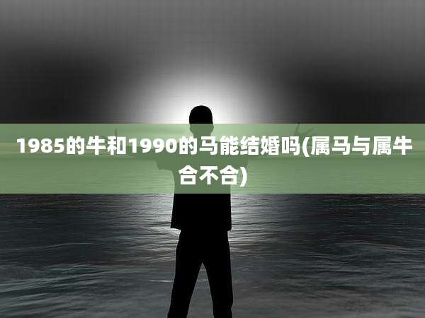 1985的牛和1990的马能结婚吗(属马与属牛合不合)