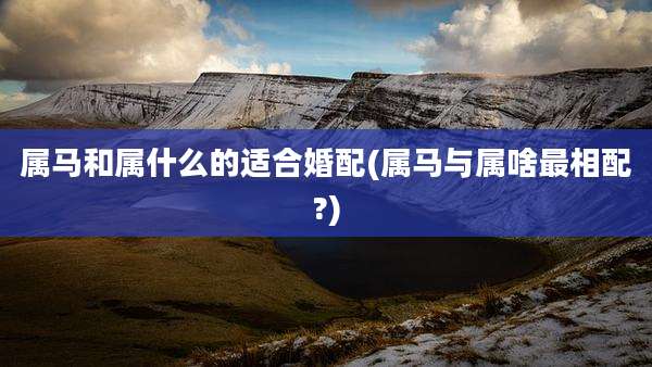 属马和属什么的适合婚配(属马与属啥最相配?)