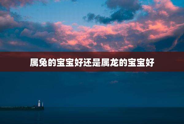 属兔的宝宝好还是属龙的宝宝好