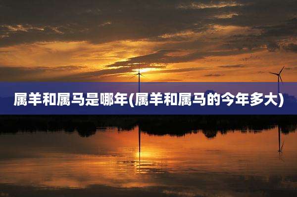 属羊和属马是哪年(属羊和属马的今年多大)