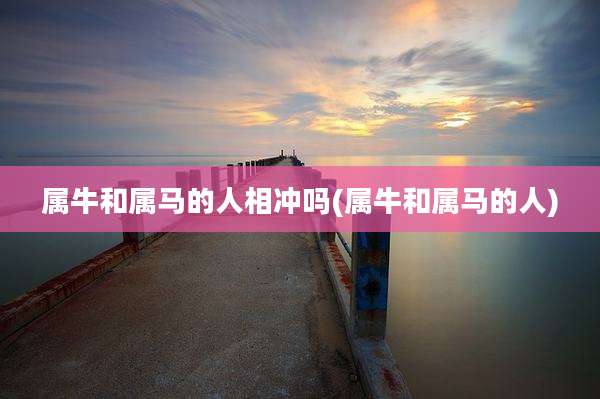 属牛和属马的人相冲吗(属牛和属马的人)