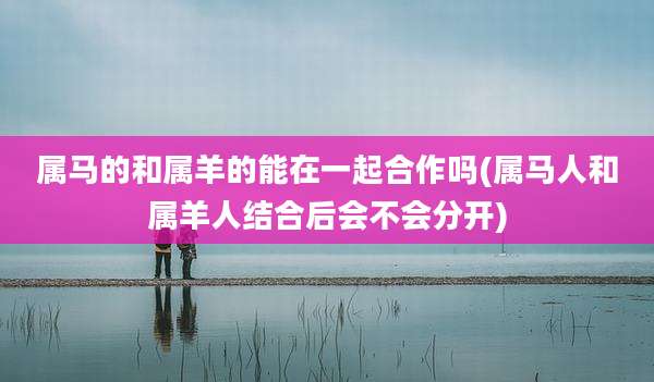 属马的和属羊的能在一起合作吗(属马人和属羊人结合后会不会分开)