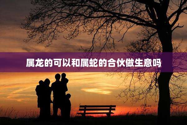 属龙的可以和属蛇的合伙做生意吗