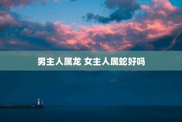 男主人属龙 女主人属蛇好吗