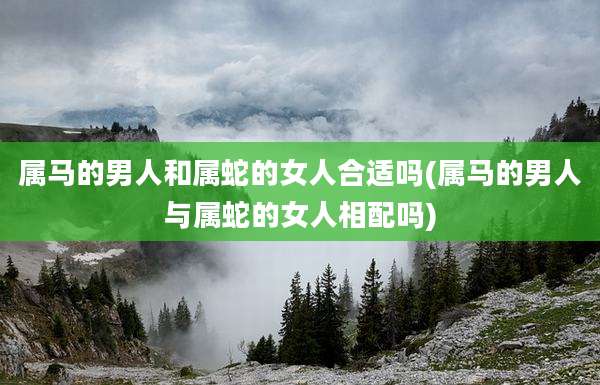 属马的男人和属蛇的女人合适吗(属马的男人与属蛇的女人相配吗)