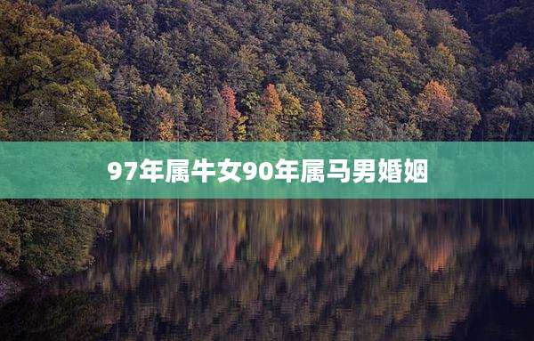 97年属牛女90年属马男婚姻