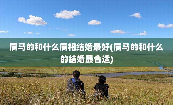 属马的和什么属相结婚最好(属马的和什么的结婚最合适)