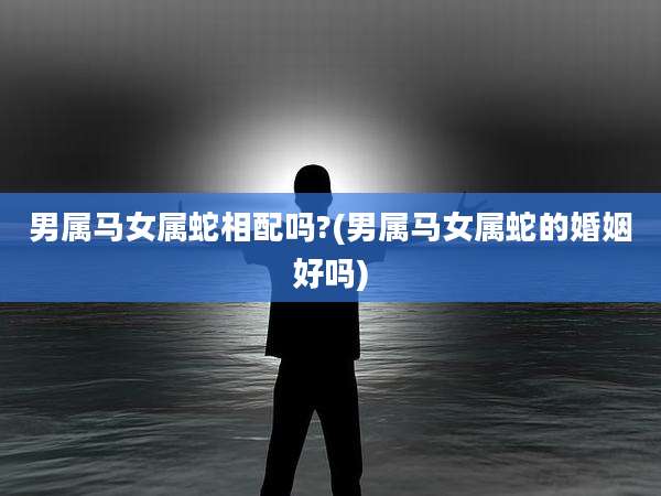 男属马女属蛇相配吗?(男属马女属蛇的婚姻好吗)