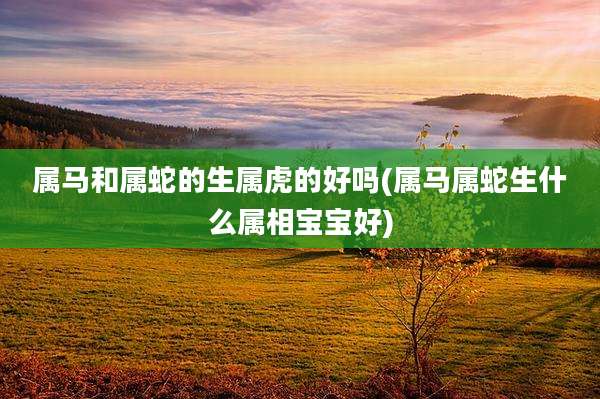 属马和属蛇的生属虎的好吗(属马属蛇生什么属相宝宝好)
