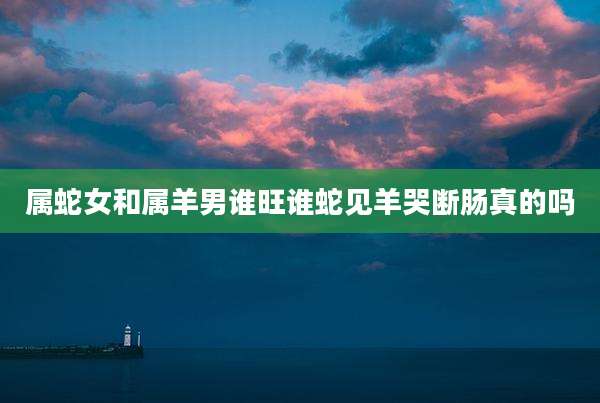 属蛇女和属羊男谁旺谁蛇见羊哭断肠真的吗