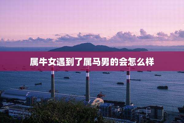 属牛女遇到了属马男的会怎么样
