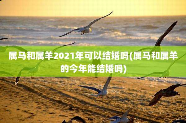 属马和属羊2021年可以结婚吗(属马和属羊的今年能结婚吗)