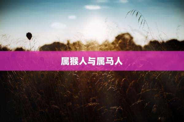属猴人与属马人