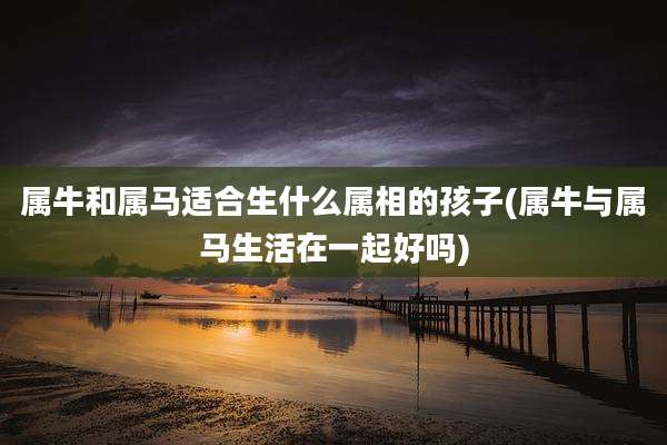 属牛和属马适合生什么属相的孩子(属牛与属马生活在一起好吗)