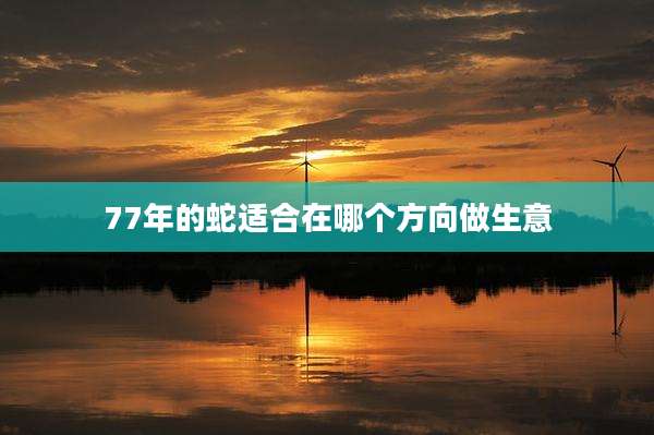 77年的蛇适合在哪个方向做生意