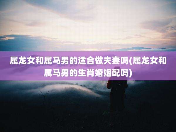 属龙女和属马男的适合做夫妻吗(属龙女和属马男的生肖婚姻配吗)