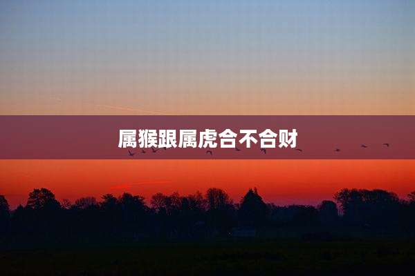 属猴跟属虎合不合财