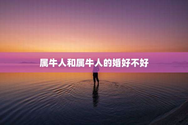 属牛人和属牛人的婚好不好