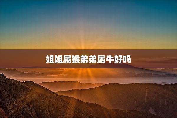 姐姐属猴弟弟属牛好吗