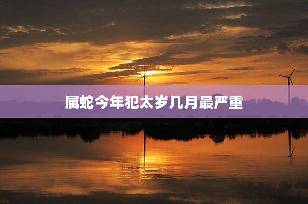 属蛇今年犯太岁几月最严重