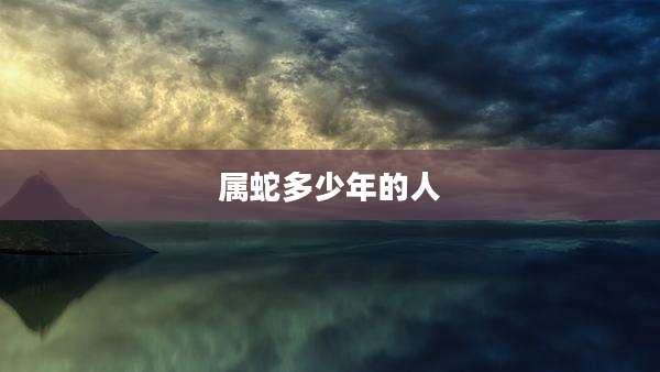 属蛇多少年的人