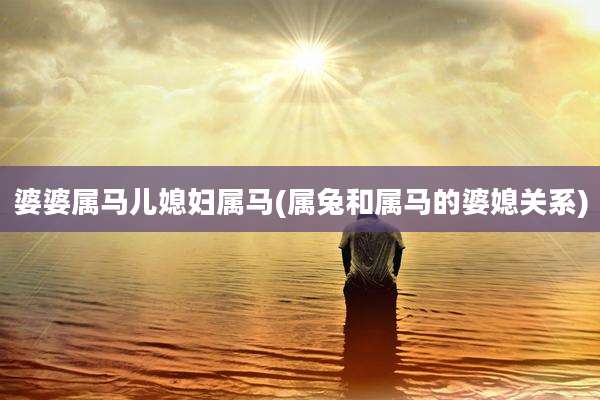 婆婆属马儿媳妇属马(属兔和属马的婆媳关系)