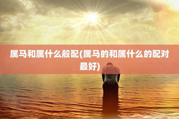 属马和属什么般配(属马的和属什么的配对最好)