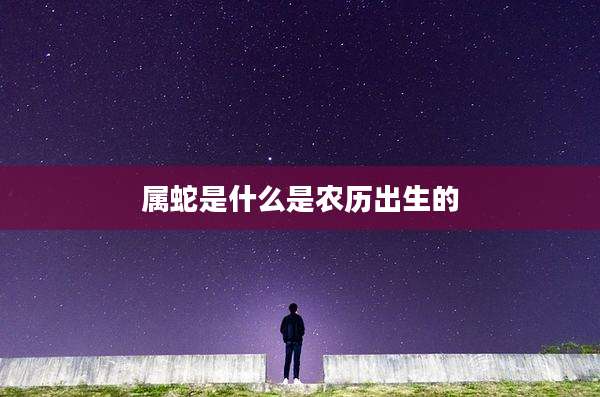 属蛇是什么是农历出生的