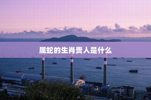 属蛇的生肖贵人是什么