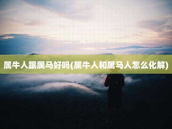 属牛人跟属马好吗(属牛人和属马人怎么化解)